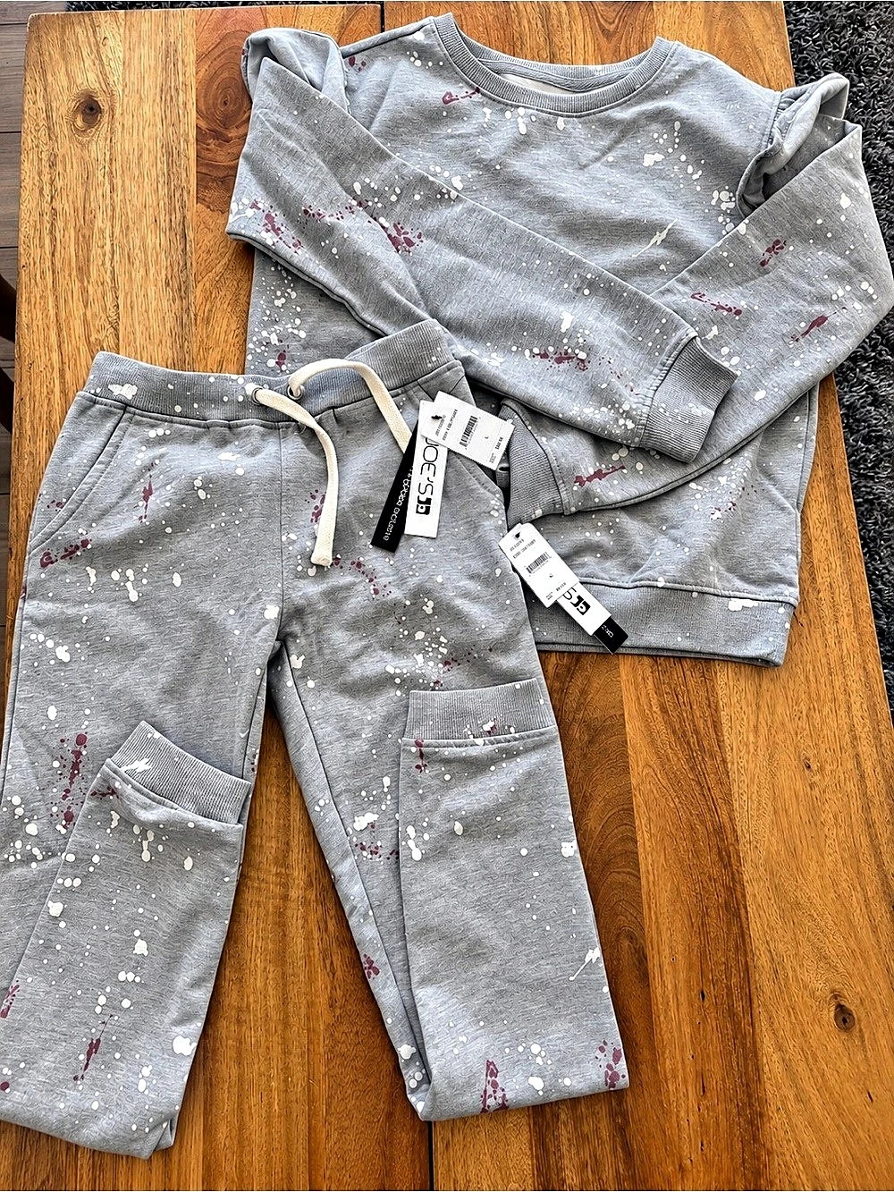 Joe's Jeans Kids Gray Splatter Print Matching Set